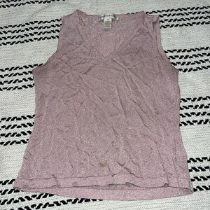 Dusty Rose Pink Sparkling Top